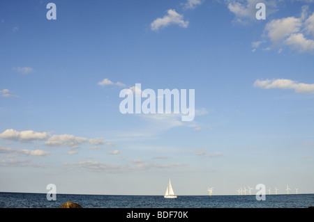 Norfolk costa a Caister-on-Sea, Regno Unito. Foto Stock