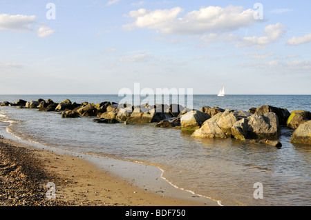 Norfolk costa a Caister-on-Sea, Regno Unito. Foto Stock