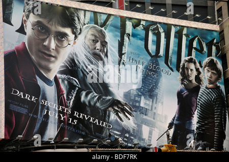 Harry Potter principe mezzo sangue film poster in New York City Foto Stock