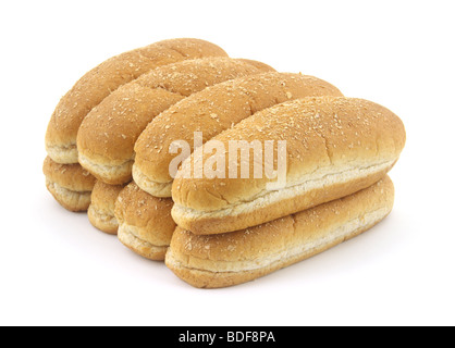 Tutto il chicco di frumento hot dog panini Foto Stock