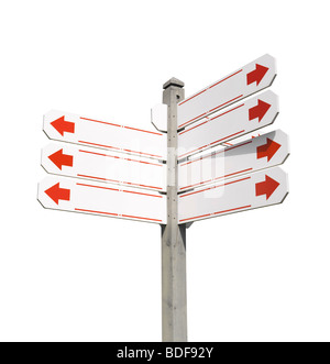 Cartello di direzione Foto Stock