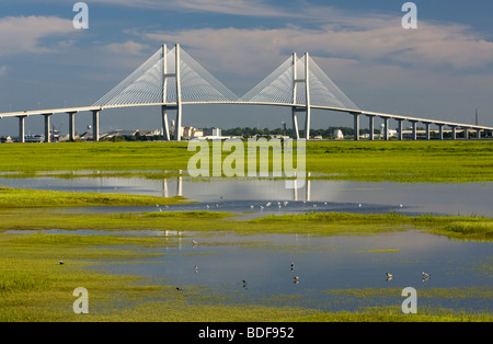 Sidney Lanier Bridge - Brunswick, Georgia, Stati Uniti d'America Foto Stock