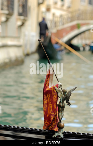 Dettaglio di una gondola, Venezia, Italia e Europa Foto Stock