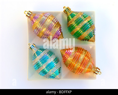 Baubles di natale Foto Stock