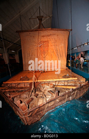 Oslo: Museo Kon-Tiki: zattera Kon-Tiki Foto Stock