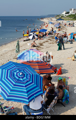 Sulla spiaggia di Long Island Sound, Greenport, New York Foto Stock