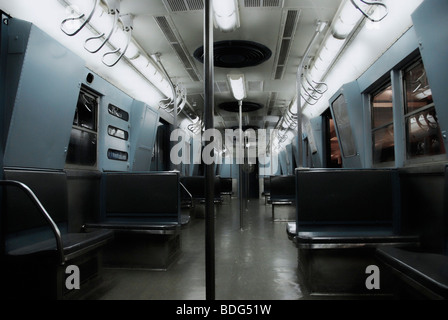 Storico vagone della metropolitana di New York, Stati Uniti, America del Nord Foto Stock