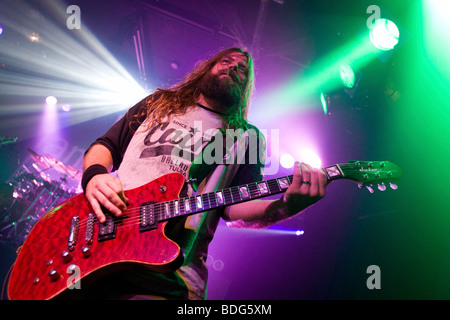 Mark Morton, chitarrista degli Stati Uniti la banda metallica Agnello di Dio, vivere in Schueuer, Lucerna, Svizzera Foto Stock