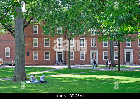 La Harvard University campus di Cambridge, in Massachusetts Foto Stock