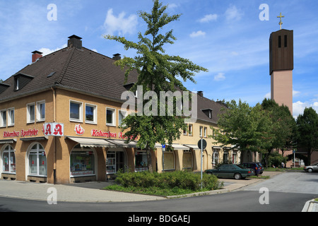 Route der Industriekultur, Friedrich Alfred Krupp, Arbeitersiedlung, Kruppsiedlung Heimaterde in Muelheim-Heissen, Ruhrgebiet, Renania settentrionale-Vestfalia Foto Stock