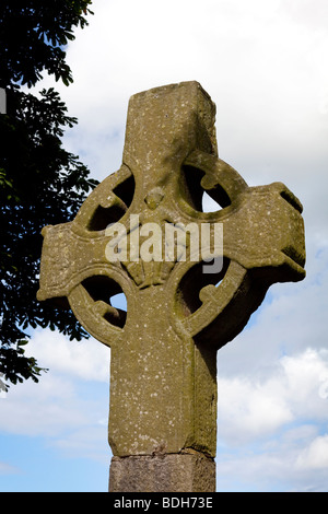 Croce del Nord, Monastero di Monasterboice, Irlanda Foto Stock