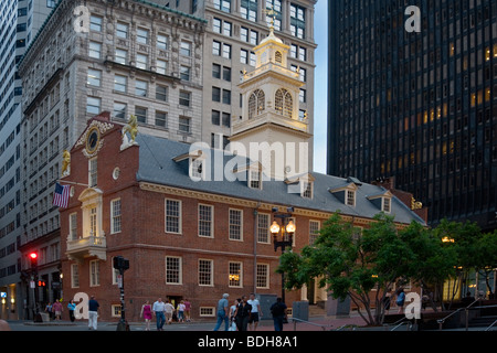 Il vecchio Stato casa costruita nel 1713 è il più antico edificio coloniale ancora in piedi - BOSTON, MASSACHUSETTS Foto Stock