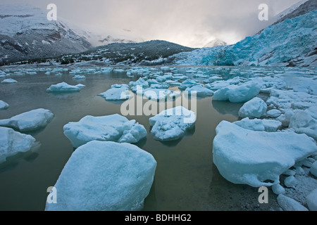 Inverno, Seno Pia, braccio est, Tierra del Fuego, Cile Foto Stock