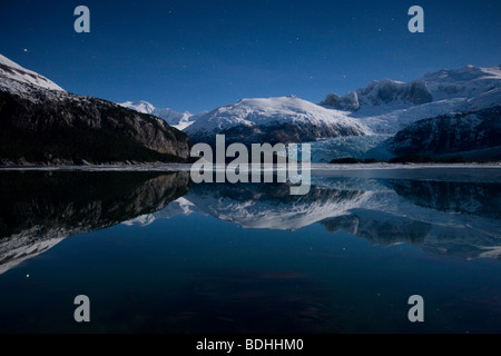 Inverno, Seno Pia, braccio est, Tierra del Fuego, Cile Foto Stock