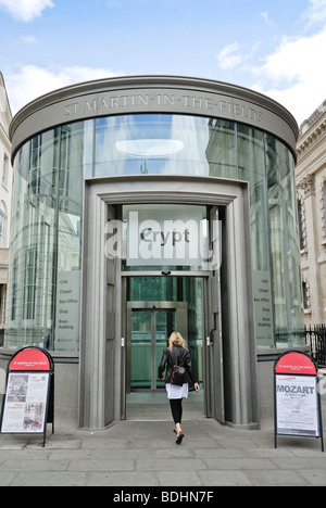 La Cripta di San Martin-in-the-Fields Londra Foto Stock