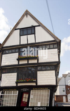 Il vecchio Kings School Shop Palace Street Canterbury Kent England Foto Stock