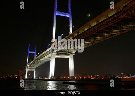 Yokohama Bay Bridge Foto Stock