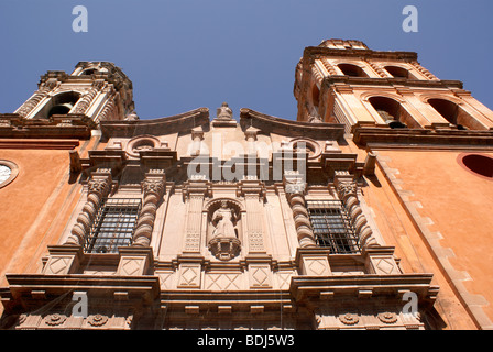 La facciata della chiesa di San Francisco nella città di San Luis Potosi, Messico Foto Stock