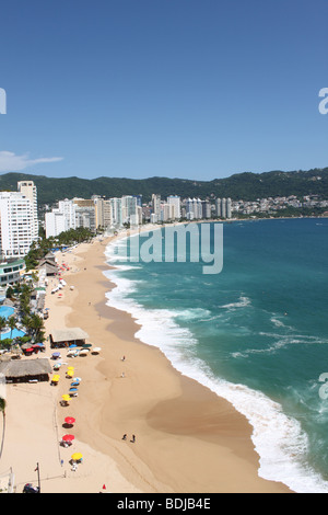 Vista di Acapulco bech in stato di Guerrero, Messico Foto Stock