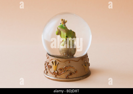 Frog Prince Snow Globe Foto Stock