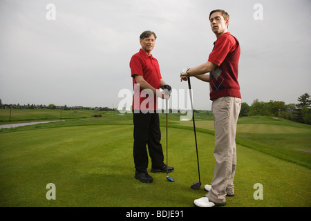 Padre e Figlio Golf Foto Stock