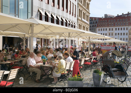 Dresda 1900 ristorante sul Neumarkt, Dresda, Sassonia, Germania Foto Stock