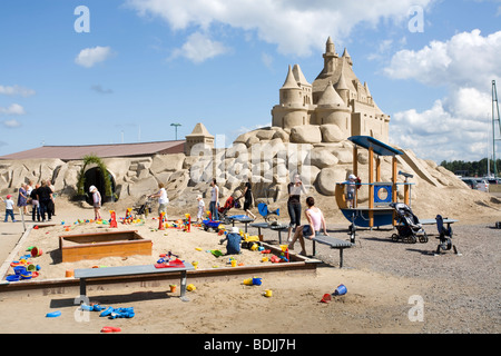 La scultura di sabbia a Lappeenranta Sandcastle Foto Stock