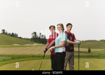 Ritratto di golfisti Foto Stock