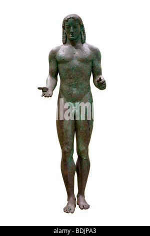 Il Pireo Apollo, un bronzo kouros. Vedere la descrizione per maggiori informazioni. Foto Stock