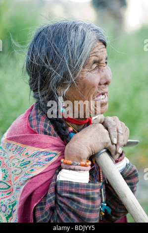 Le donne indiane dal Spiti Valley vicino al Tibet. Foto Stock