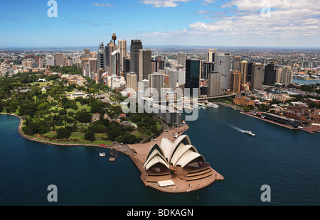 Il Porto di Sydney Australia antenna Foto Stock