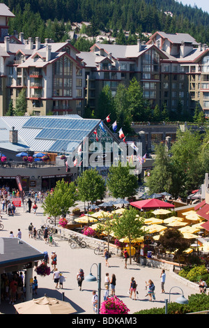 Il villaggio di Whistler, Whistler, British Columbia, Canada. Foto Stock