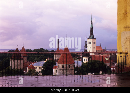 Patkuli piattaforma di osservazione, la Città Vecchia di Tallinn, Estonia Foto Stock