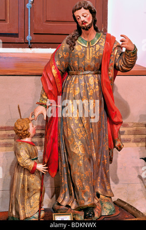 Spagna, San Giacomo modo: San Giuseppe e Gesù al Museu de Arte Sacra San Benedito a Sahagun Foto Stock