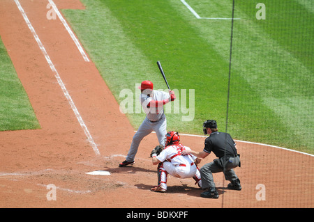 Ken Griffey Jr in corrispondenza della piastra a Saint Louis Foto Stock