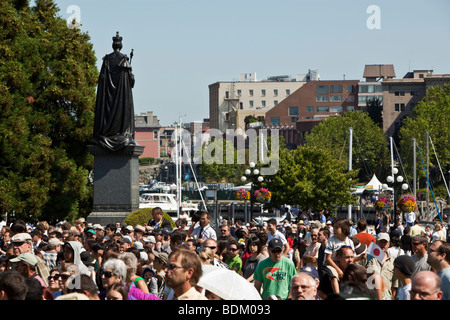 Visita dell Imperatore del Giappone a Victoria, BC, Canada. Luglio 11, 2009. Foto Stock