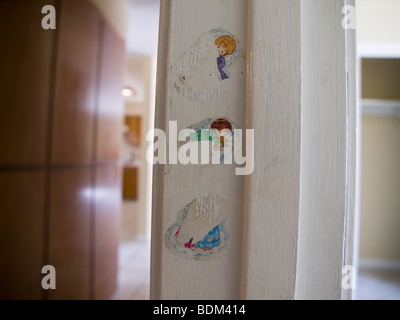 Proprietà dell'ex proprietari, lasciato dietro di sé in una banca di proprietà di casa preclusi Foto Stock