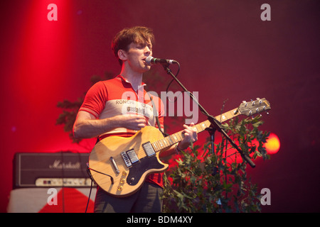 British Sea Power effettuando al Greenman festival 2009, Glanusk Park, Brecon Galles Foto Stock