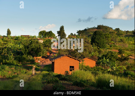 Villaggio nei pressi di Butare, Ruanda Foto Stock