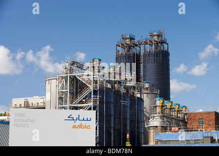 Il gonfiaggio degli airbag SABIC fabbrica di plastica sul complext industriale a Grangemouth, Scotland, Regno Unito. Foto Stock