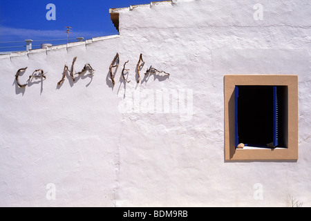 Casa bianca a Formentera Foto Stock