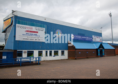 Moss Rose, casa di Macclesfield Town Football Club, Cheshire Foto Stock