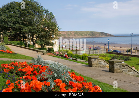 Northcliffe giardini in estate Filey North Yorkshire England Regno Unito Regno Unito GB Gran Bretagna Foto Stock