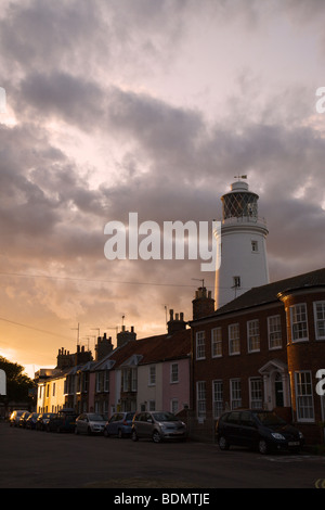 Tramonto a 'St James verde' Southwold, Suffolk, Inghilterra, Regno Unito. Foto Stock