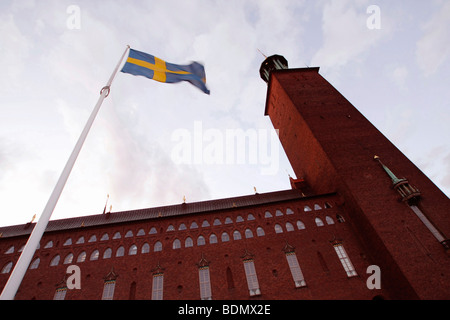 Municipio di Stoccolma, Stadshuset, Stoccolma, Svezia, Scandinavia, Europa Foto Stock
