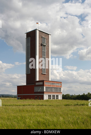 Bönen, Zeche Königsborn 3/5, funktionaler Förderturm Foto Stock