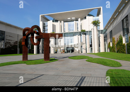 Bundeskanzleramt Cancelleria federale, Regierungsviertel il quartiere governativo, capitale Berlino, Germania, Europa Foto Stock