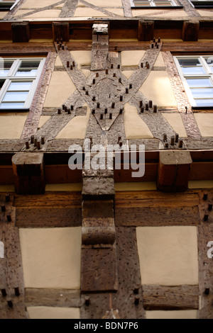 Dettaglio, incorniciatura di legno,frame house Tuebingen, Baden-Wuerttemberg, Germania, Europa Foto Stock