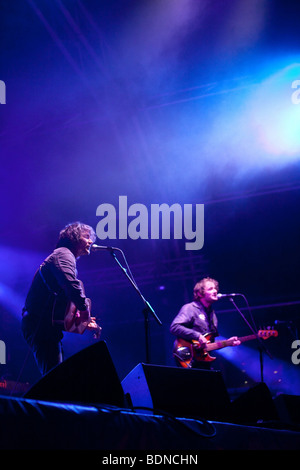 Wilko effettuando al Greenman festival 2009, Glanusk Park, Brecon Galles Foto Stock