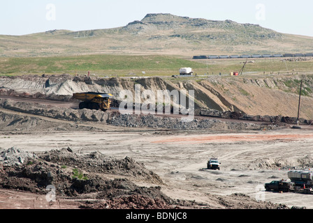 Attività minerarie del carbone in Wyoming Foto Stock